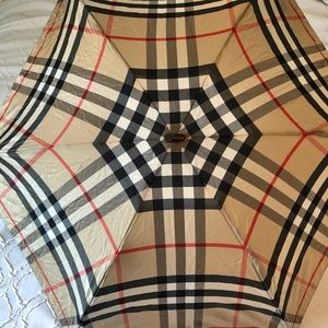 Burberry Giant Check Folding Umbrella